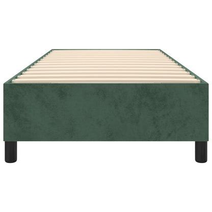 Estrutura de cama 80x200 cm veludo verde-escuro