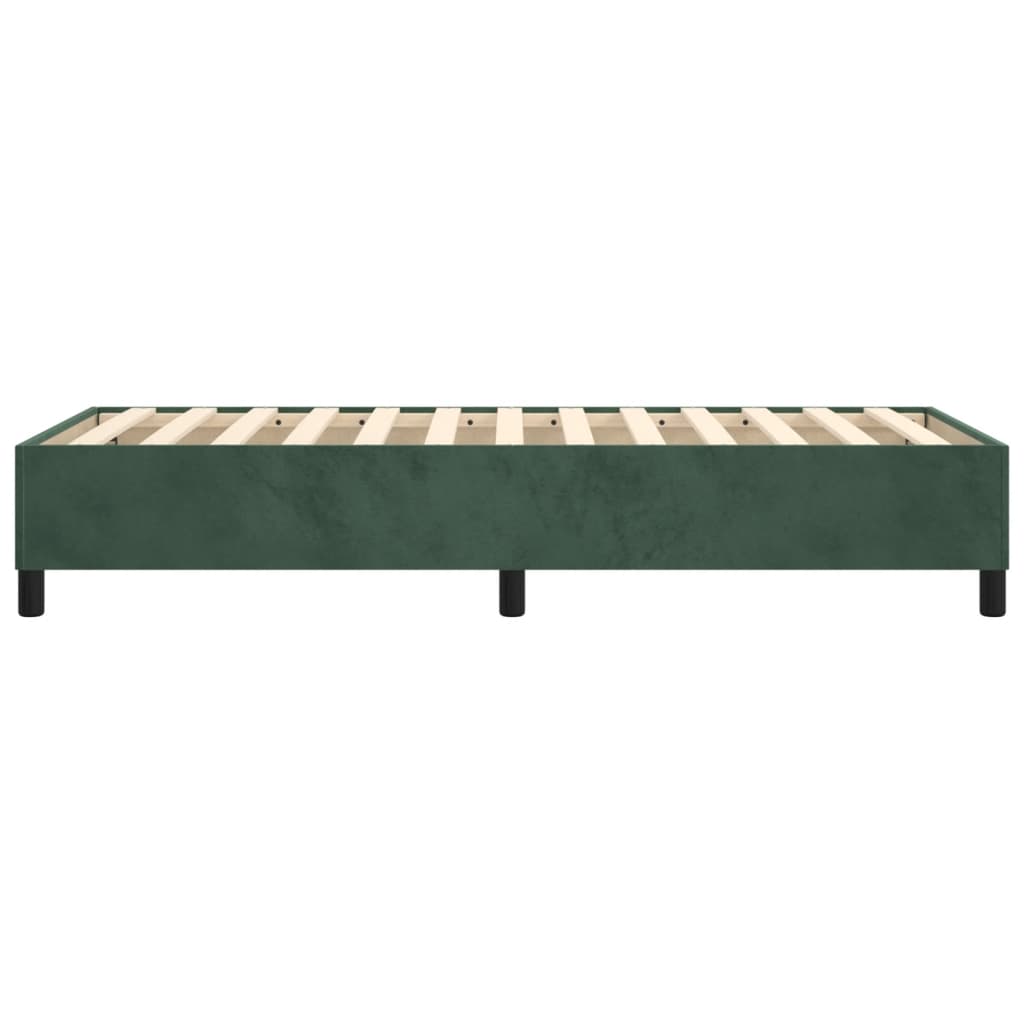 Estrutura de cama 80x200 cm veludo verde-escuro