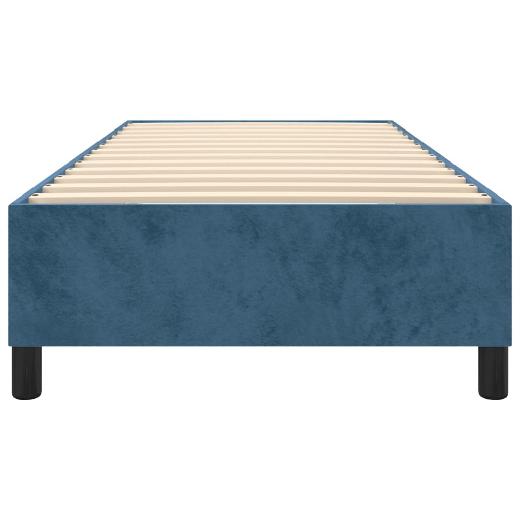 Estrutura de cama 80x200 cm veludo azul-escuro