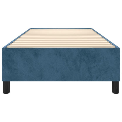 Estrutura de cama 80x200 cm veludo azul-escuro