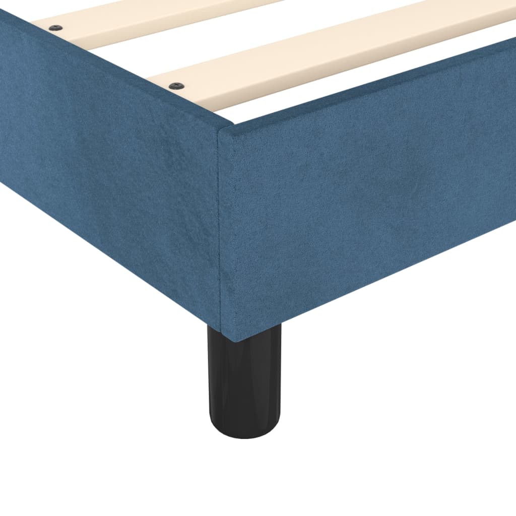 Estrutura de cama 80x200 cm veludo azul-escuro