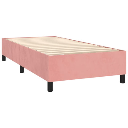 Estrutura de cama 80x200 cm veludo rosa