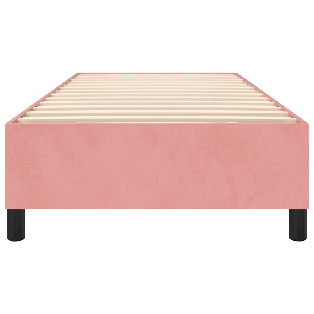 Estrutura de cama 80x200 cm veludo rosa