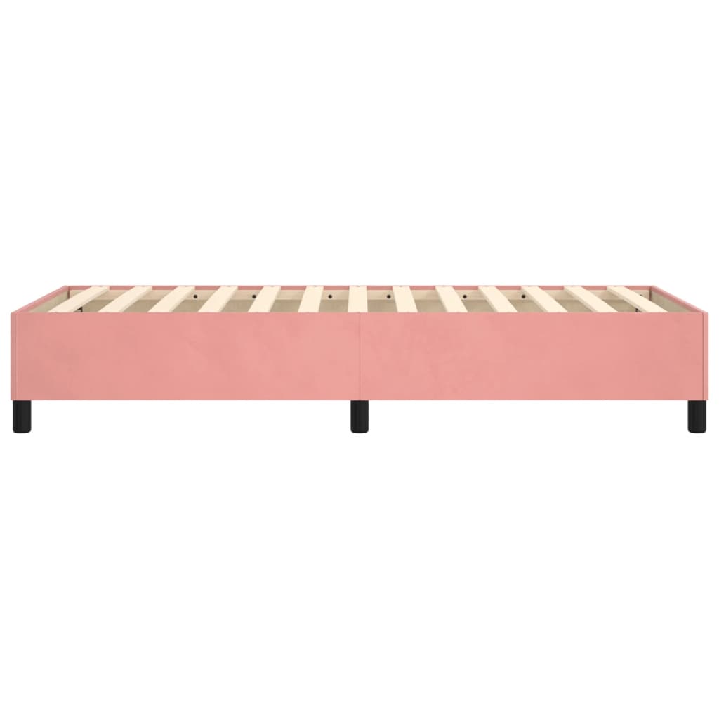 Estrutura de cama 80x200 cm veludo rosa