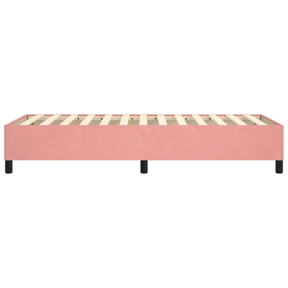 Estrutura de cama 80x200 cm veludo rosa