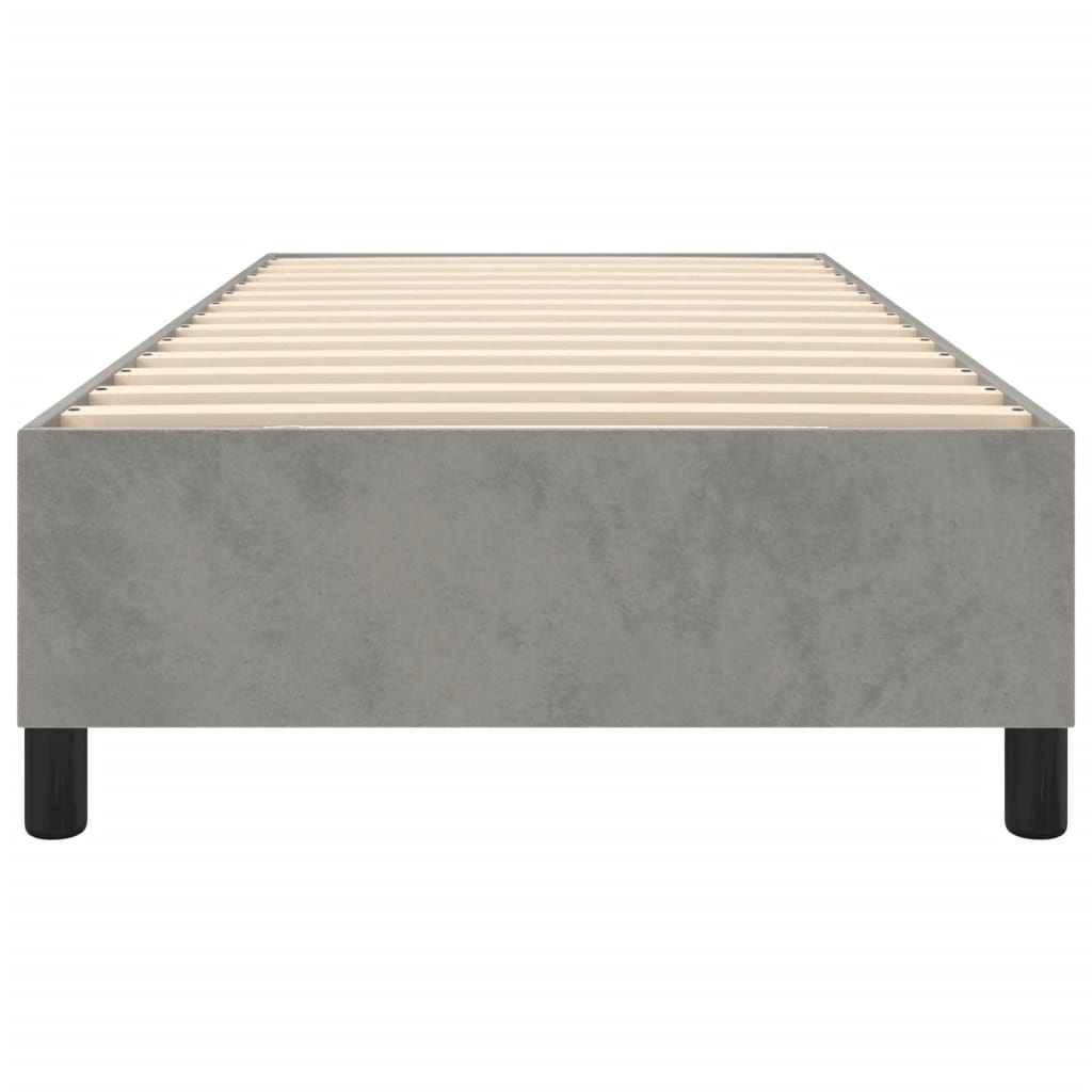 Estrutura de cama 90x190 cm veludo cinzento-claro