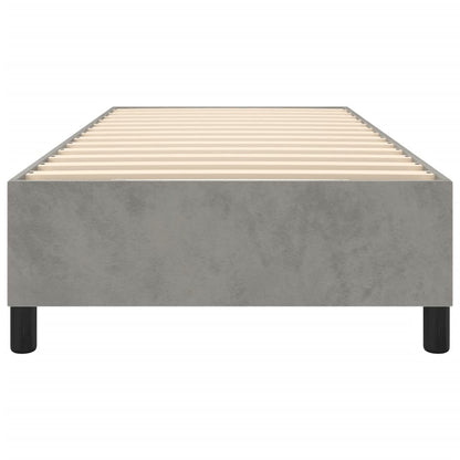 Estrutura de cama 90x190 cm veludo cinzento-claro