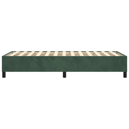 Estrutura de cama 90x190 cm veludo verde-escuro