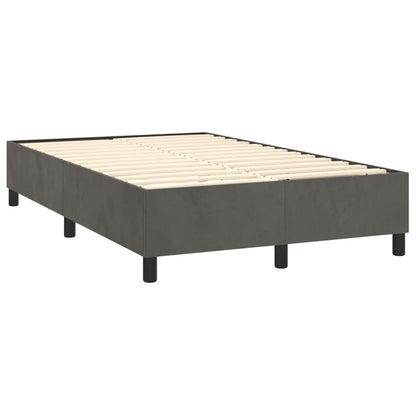 Estrutura de cama 120x200 cm veludo cinzento-escuro