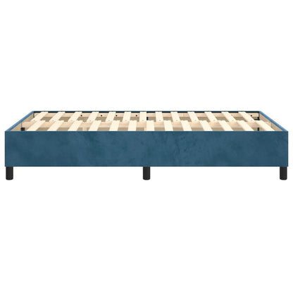 Estrutura de cama 120x200 cm veludo azul-escuro