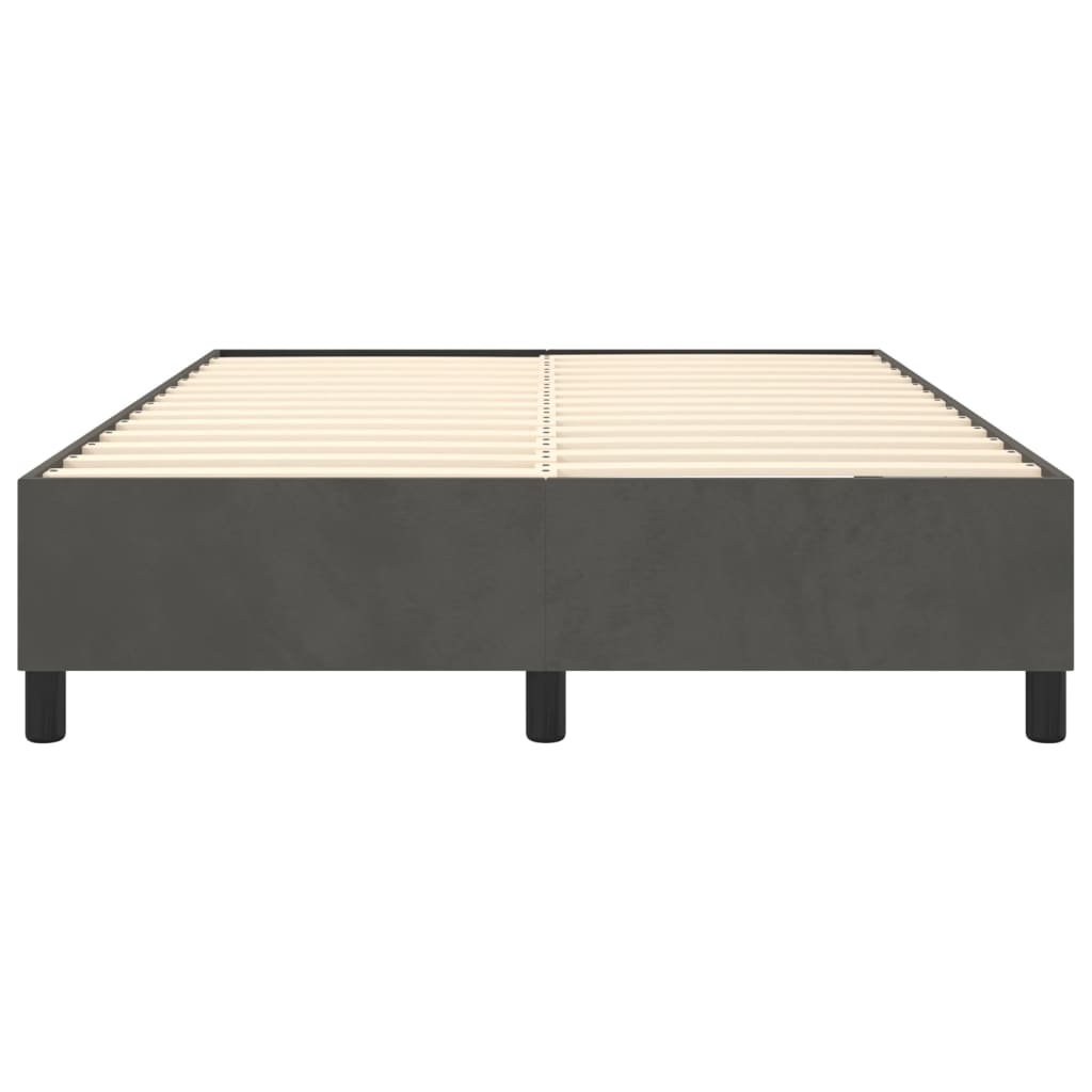 Estrutura de cama 140x190 cm veludo cinzento-escuro