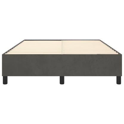 Estrutura de cama 140x190 cm veludo cinzento-escuro