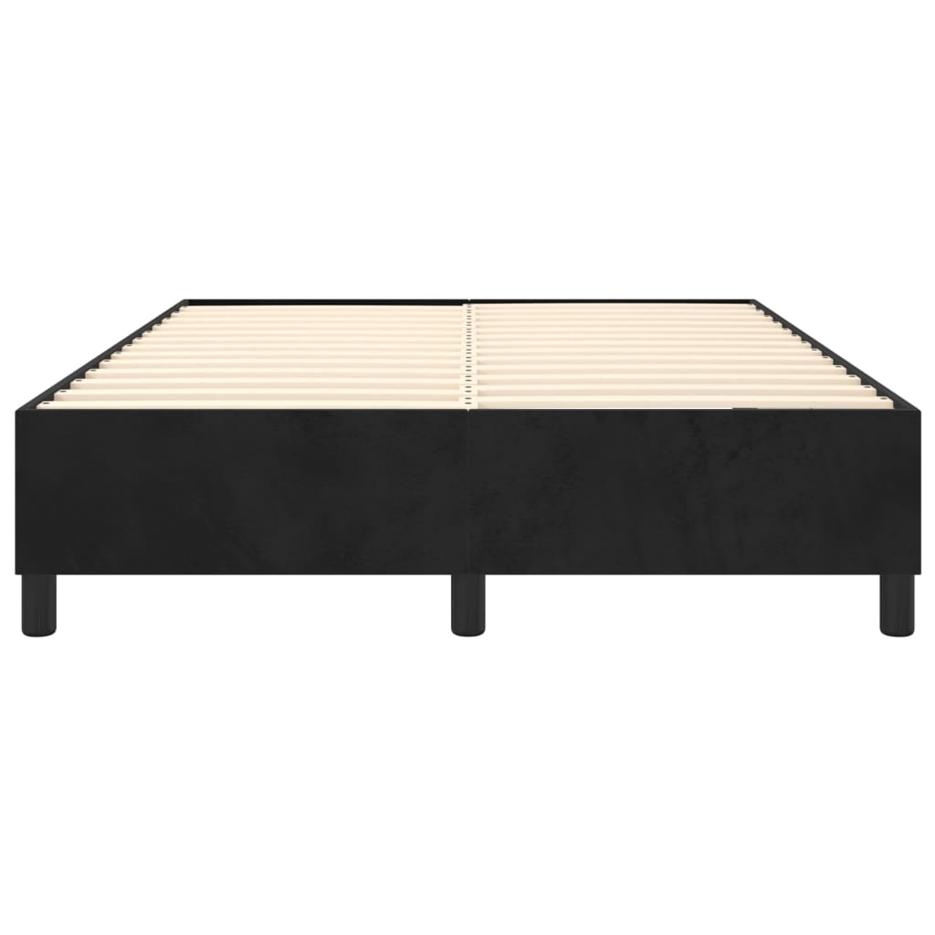 Estrutura de cama 140x190 cm veludo preto