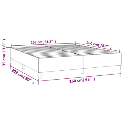 Estrutura de cama 160x200 cm veludo azul-escuro