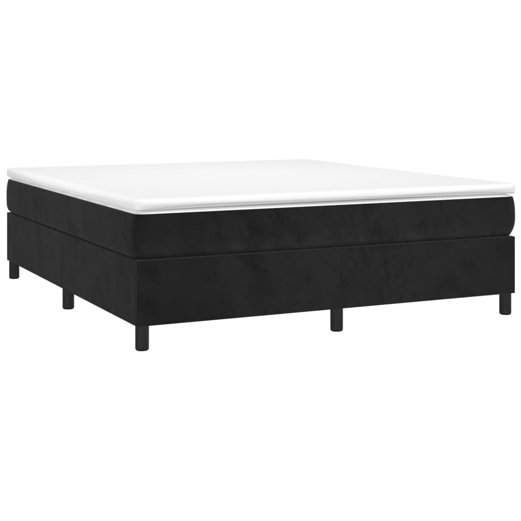 Estrutura de cama 180x200 cm veludo preto