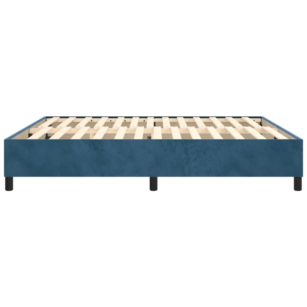 Estrutura de cama 180x200 cm veludo azul-escuro