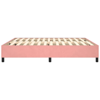 Estrutura de cama 180x200 cm veludo rosa