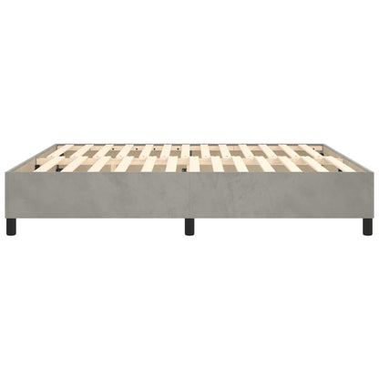 Estrutura de cama 200x200 cm veludo cinzento-claro