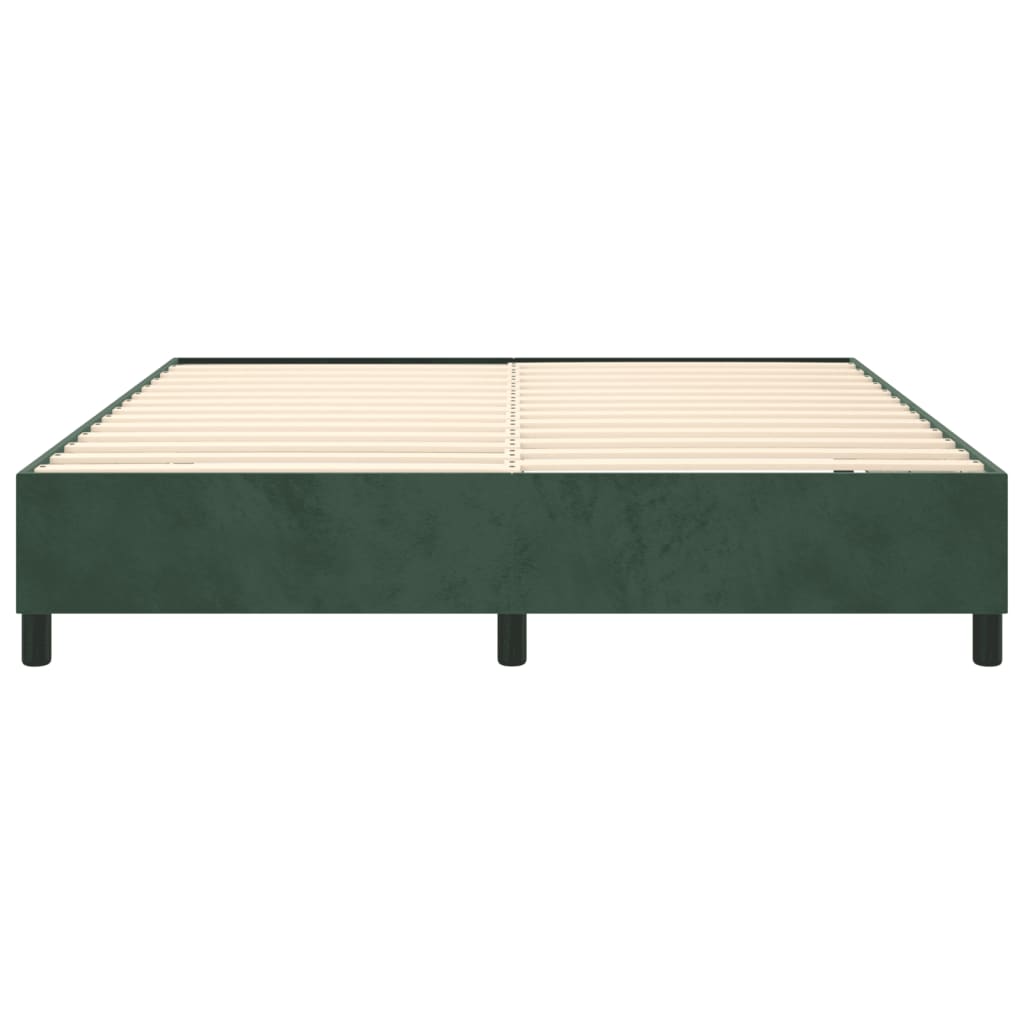 Estrutura de cama 200x200 cm veludo verde-escuro