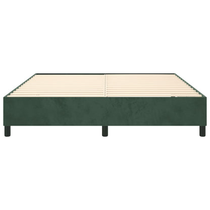 Estrutura de cama 200x200 cm veludo verde-escuro