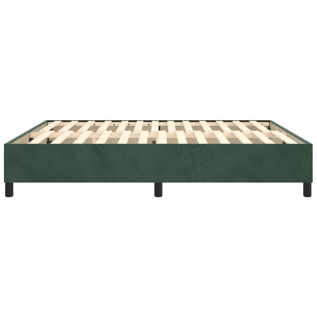 Estrutura de cama 200x200 cm veludo verde-escuro