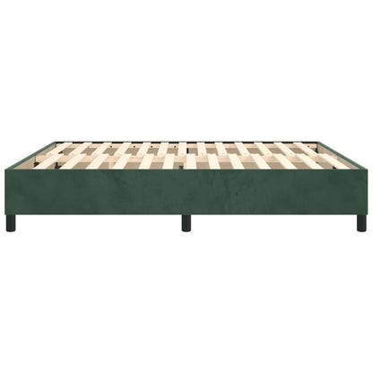 Estrutura de cama 200x200 cm veludo verde-escuro