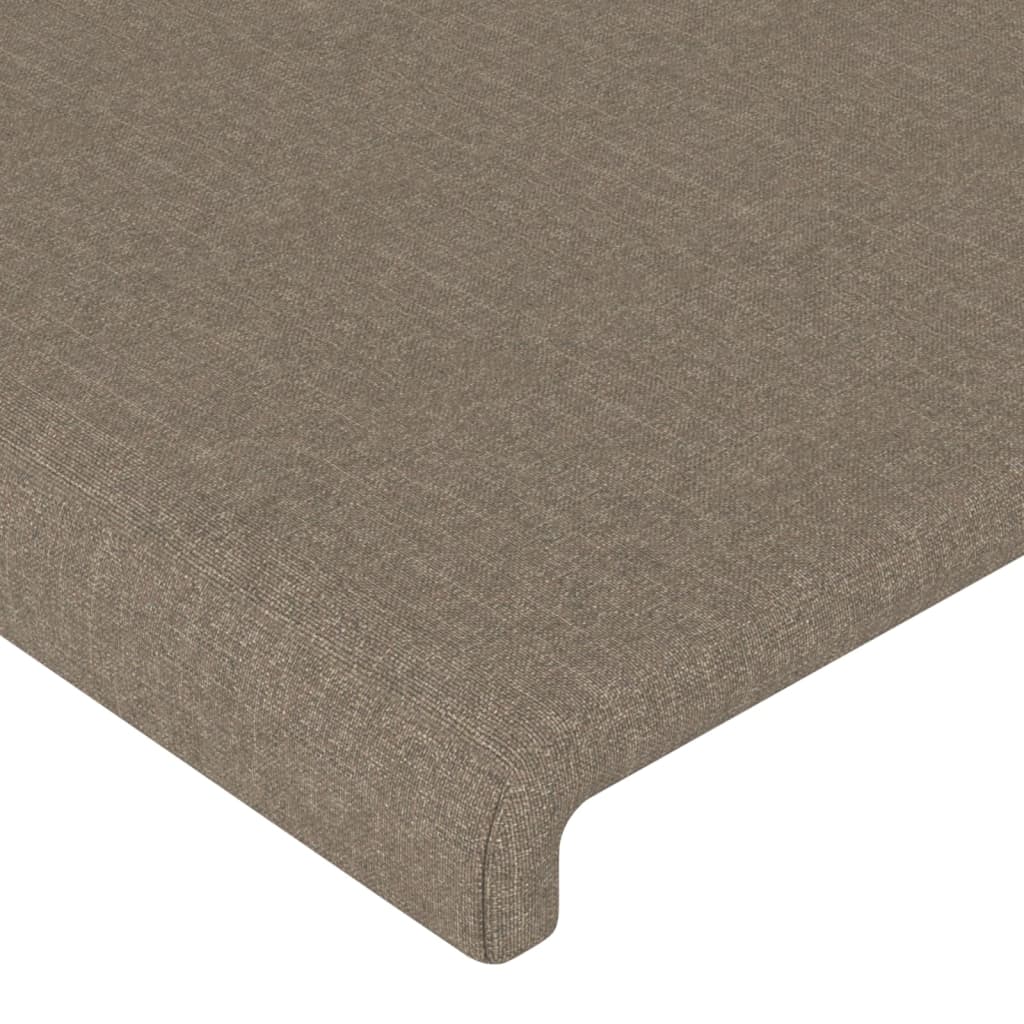 Cabeceira cama 4 pcs tecido 72x5x78/88 cm cinzento-acastanhado