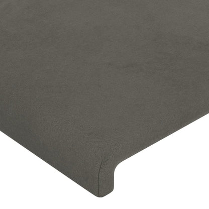 Cabeceira de cama 2 pcs veludo 90x5x78/88 cm cinzento-escuro