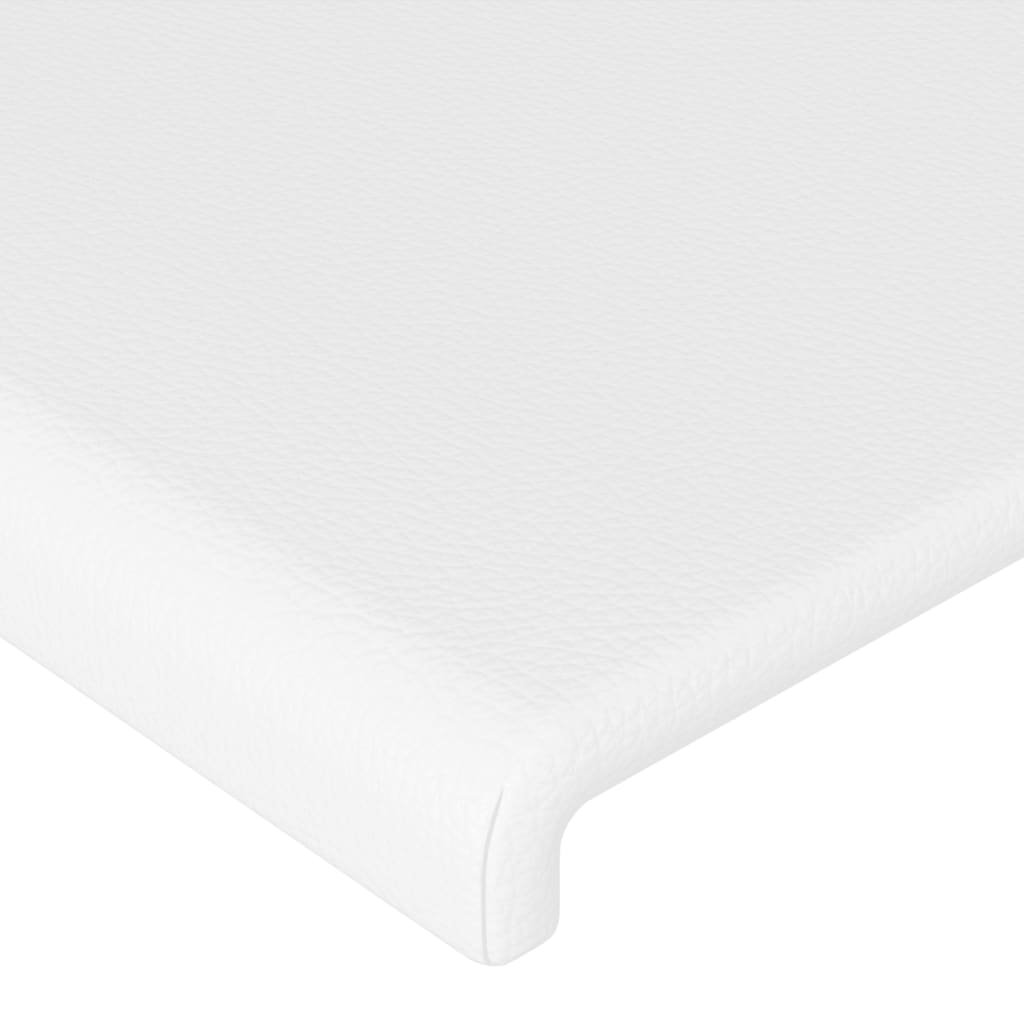 Cabeceira de cama 2 pcs couro artificial 100x5x78/88 cm branco