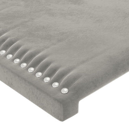 Cabeceira de cama 2 pcs veludo 100x5x78/88 cm cinzento-claro