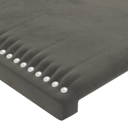 Cabeceira de cama 4 pcs veludo 72x5x78/88 cm cinzento-escuro