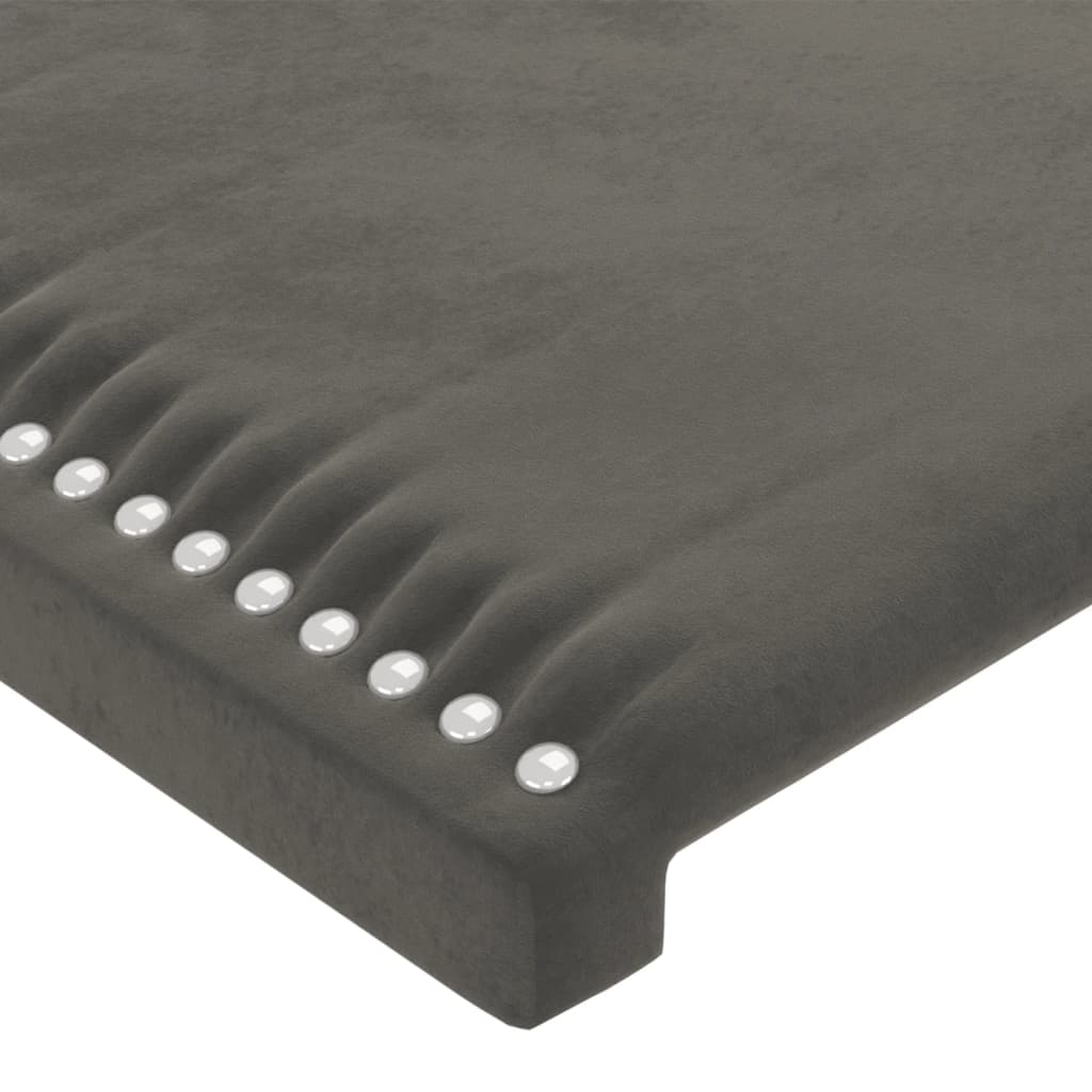 Cabeceira de cama 4 pcs veludo 100x5x78/88 cm cinzento-escuro