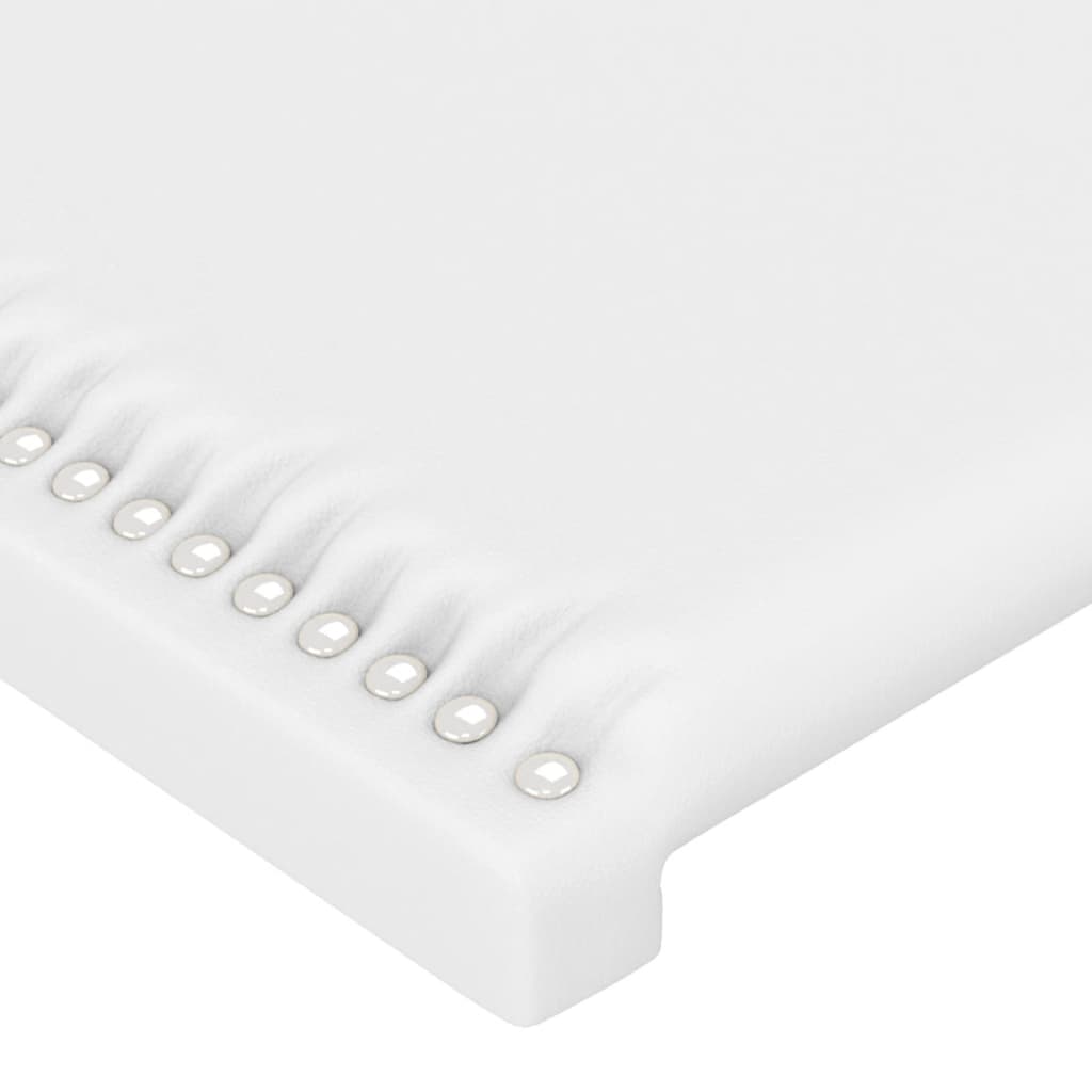 Cabeceira de cama 4 pcs couro artificial 100x5x78/88 cm branco