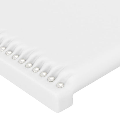 Cabeceira de cama 4 pcs couro artificial 100x5x78/88 cm branco