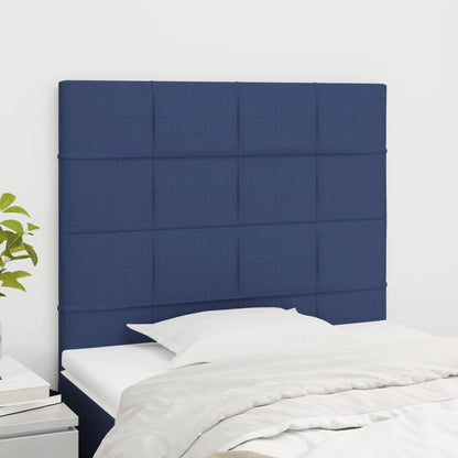 Cabeceira de cama 2 pcs tecido 100x5x78/88 cm azul