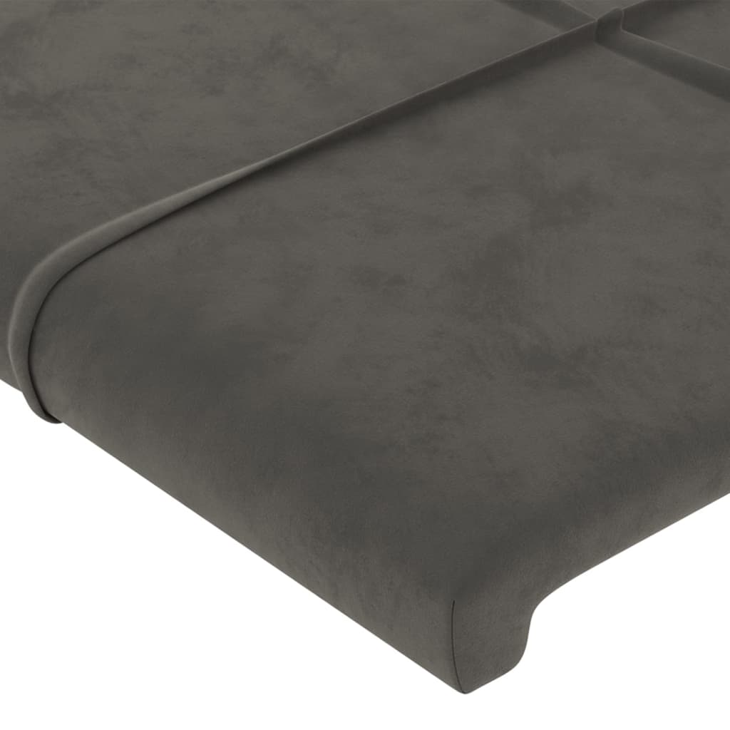 Cabeceira de cama 2 pcs veludo 90x5x78/88 cm cinzento-escuro