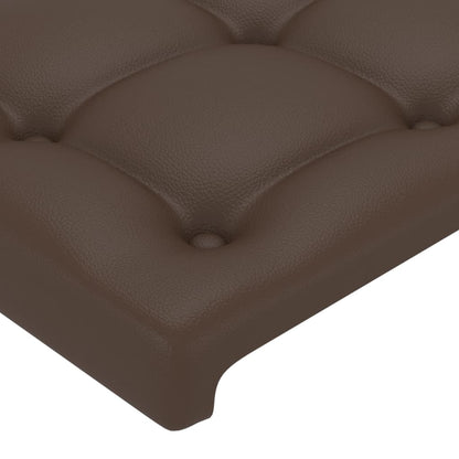 Cabeceira de cama 2 pcs couro artificial 80x5x78/88 cm castanho