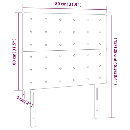 Cabeceira de cama 2 pcs couro artificial 80x5x78/88 cm castanho