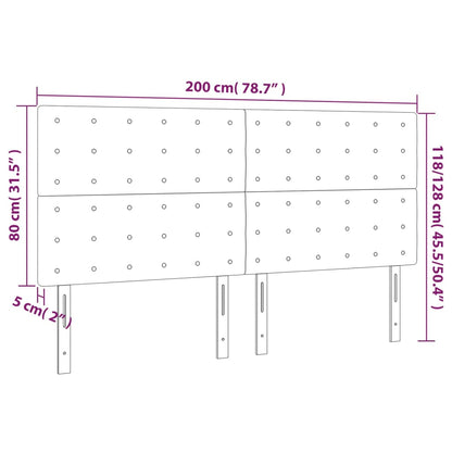 Cabeceira de cama 4 pcs couro artificial 100x5x78/88 cm branco