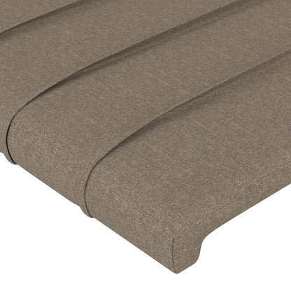 Cabeceira cama 2 pcs tecido 100x5x78/88 cm cinzento-acastanhado