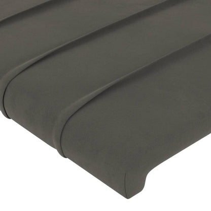 Cabeceira de cama 4 pcs veludo 90x5x78/88 cm cinzento-escuro