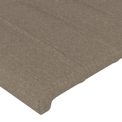 Cabeceira cama 4 pcs tecido 72x5x78/88 cm cinzento-acastanhado