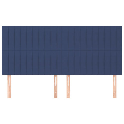 Cabeceira de cama 4 pcs tecido 80x5x78/88 cm azul