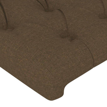 Cabeceira de cama 2 pcs tecido 90x7x78/88 cm castanho-escuro