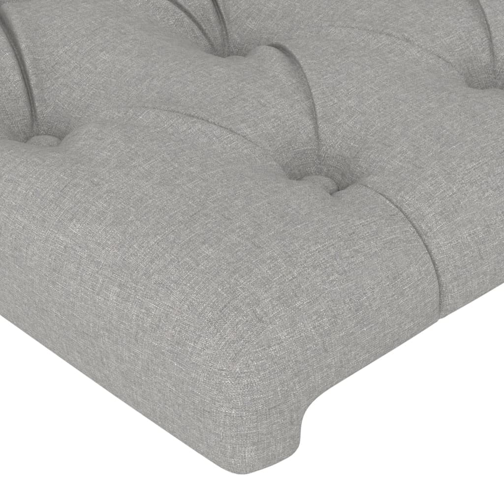 Cabeceira de cama 4 pcs tecido 80x7x78/88 cm cinzento-claro