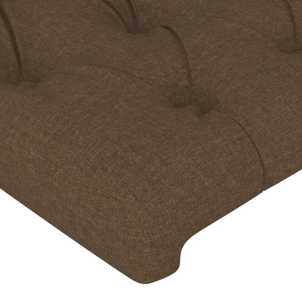 Cabeceira de cama 4 pcs tecido 80x7x78/88 cm castanho-escuro