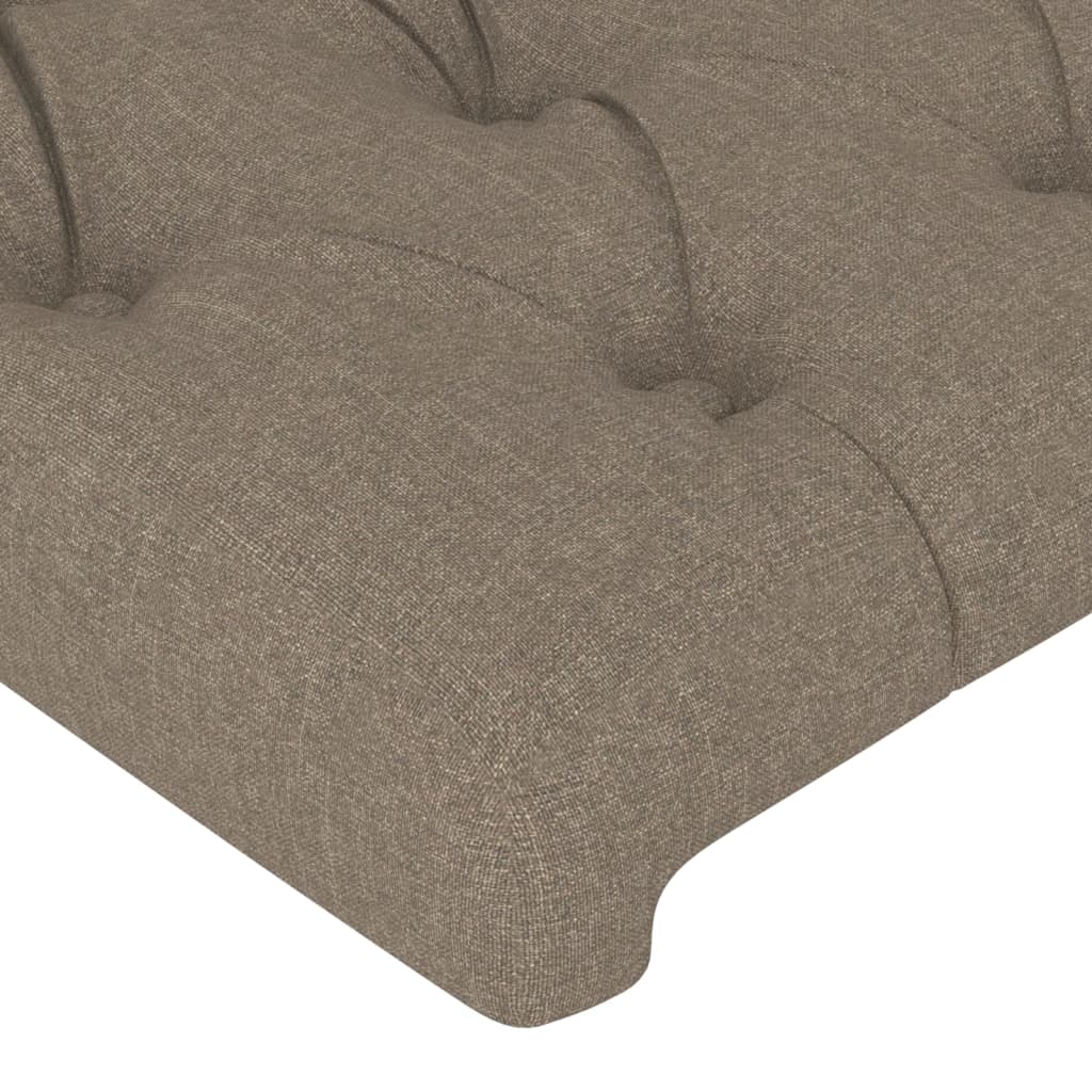 Cabeceira cama 4 pcs tecido 90x7x78/88 cm cinzento-acastanhado