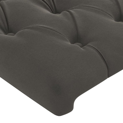 Cabeceira de cama 2 pcs veludo 80x7x78/88 cm cinzento-escuro