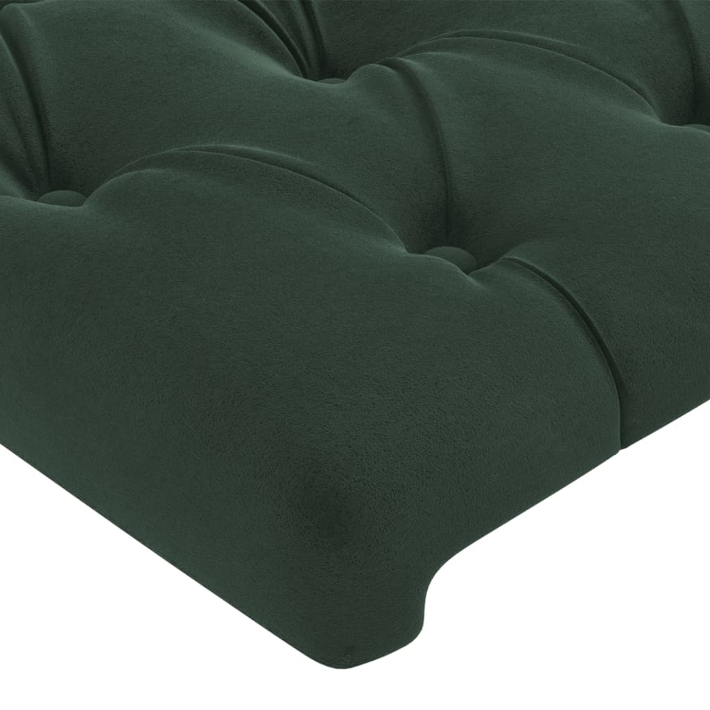 Cabeceira de cama 2 pcs veludo 90x7x78/88 cm verde-escuro