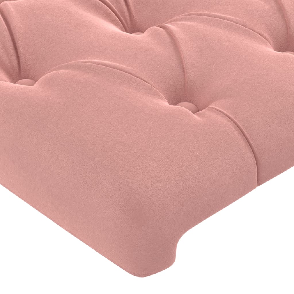 Cabeceira de cama 2 pcs veludo 90x7x78/88 cm rosa